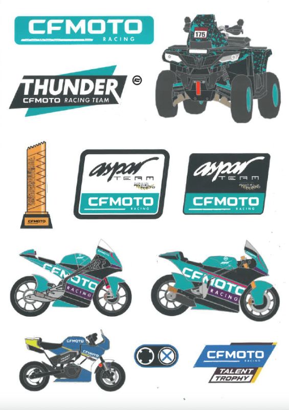 Nálepková sada CF MOTO Racing, 852421-06200
