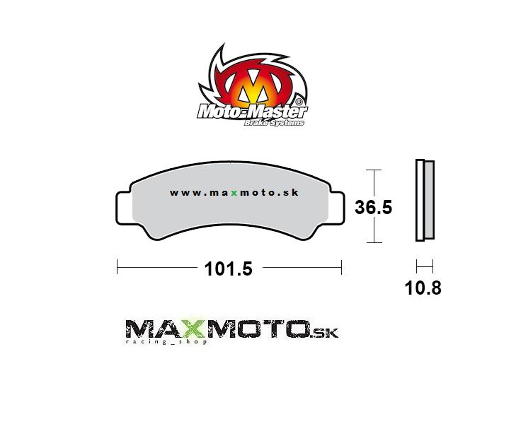 Brzdové obloženie MOTO-MASTER CF MOTO Gladiator X450/ X520/ X550/ X600/ X625/ X850/ X1000 predné 