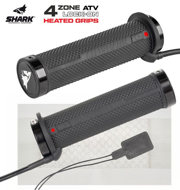 Vyhrievanie rukovätí a palca pre štvorkolky SHARK 4 ZONE LOCK-ON HEATED GRIPS + THUMB WARM